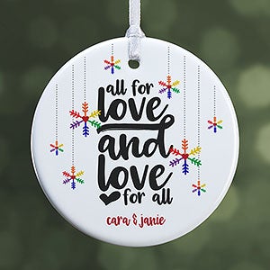 Love Wins Personalized Gay Pride Ornament - 19447-1