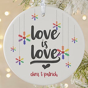 Gay Pride Personalized Christmas Ornament - 19447-1L