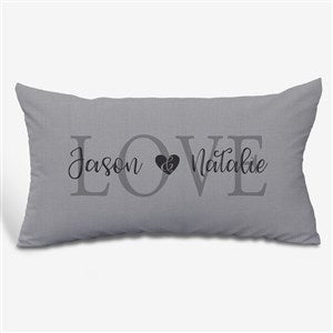 Elegant Couple Personalized Lumbar Throw Pillow - 19458-LB