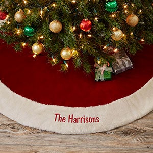 Velvet Elegance Personalized Tree Skirt - 19460