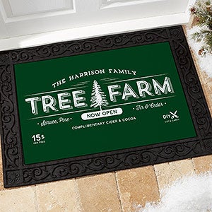 Vintage Holiday Personalized Doormat- 18x27 - 19465