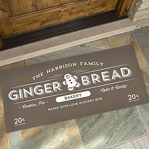 Vintage Holiday Personalized Oversized Doormat- 24x48 - 19465-O