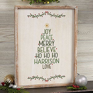 Family Christmas Tree 14x18 Personalized Framed Wall Art - 19472-14x18