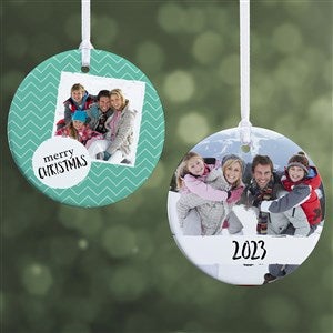 Photo Message Personalized Christmas Ornament- 2.85 Glossy - 2-Sided - 19482-2