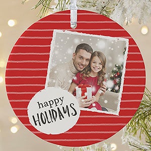 Photo Message Personalized Christmas Ornament- 3.75 Matte - 1-Sided - 19482-1L
