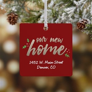 Our New Home Personalized Square Photo 1 Sided Ornament - 19484-1M