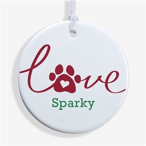 Love Has 4 Paws Personalized Dog Ornament - 19485-1