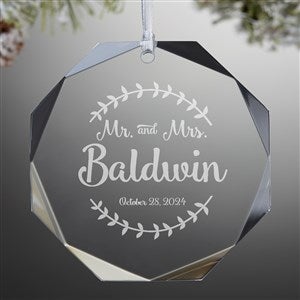 Mr.  Mrs. Premium Engraved Wedding Ornament - 19486-N