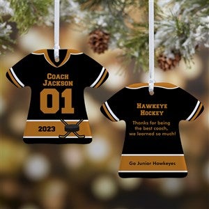 Coach Personalized T-Shirt Ornament - 2 Sided - 19508-2