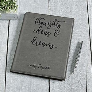 Expressions Personalized Notepad Portfolio - Charcoal - 19512-C