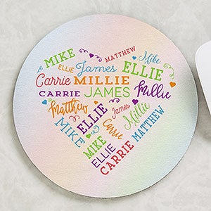 Close To Her Heart Personalized Round Mouse Pad - 19518
