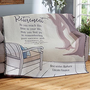 Embrace The Future Personalized Woven Retirement Throw - 19548