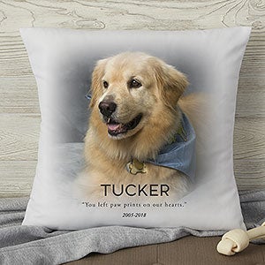 Pet Memorial Personalized 18 Velvet Throw Pillow - 19549-LV