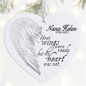 Your Wings Personalized Heart Ornament- 4