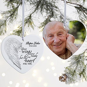 Personalized Memorial Heart Garden Stone - Your Wings