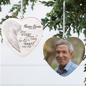 Your Wings Personalized Heart Ornament- 3.625