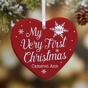 My Very First Christmas Personalized Heart Ornament - 19552-1