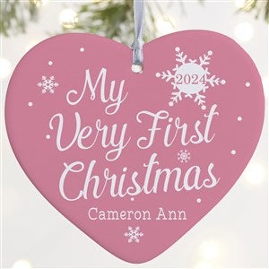 First Christmas Personalized Large Heart Baby Ornament - 19552-1L