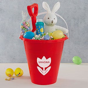 Easter Characters Personalized Red Easter Bucket Pail & Shovel - 19582-R