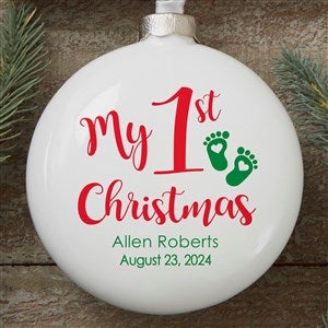 My 1st Christmas Deluxe Personalized Baby Ornament - 19603