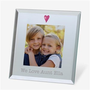 For Her Personalized Heart Glass Mini Picture Frame - 19619