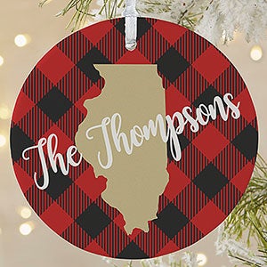 Personalized State Pride Christmas Ornament - 19646-1L