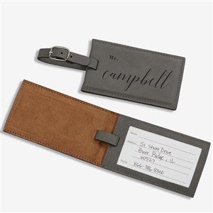 Wedded Bliss Personalized Charcoal Bag Tag - 19653-G