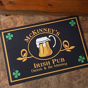 Old Irish Pub Personalized Doormat - 18x27 - 1966