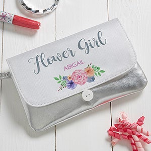 Floral Wreath Bridal Party Personalized Wristlet - 19676