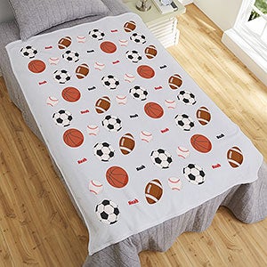 All About Sports Personalized 50x60 Fleece Blanket - 19681-F