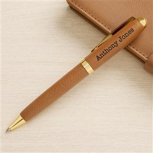 Signature Series Personalized Leatherette Pen - Brown - 19688-B