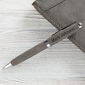 Signature Series Personalized Leatherette Charcoal Pen - 19688-C