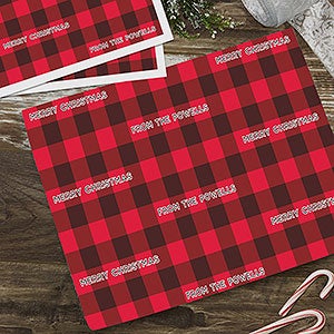 Buffalo Check Personalized Wrapping Paper Sheets - 19727-S