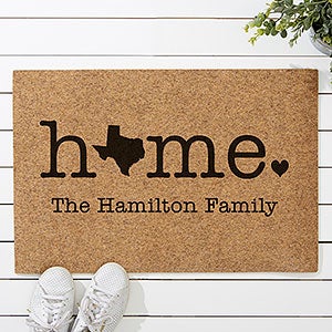 Home State Personalized 18x27 Synthetic Coir Doormat - 19817
