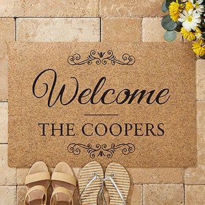 Welcome Personalized 18x27 Synthetic Coir Doormat - 19824