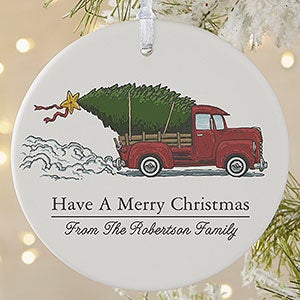 Classic Christmas Vintage Truck Large 1 Sided Ornament - 19826-1L