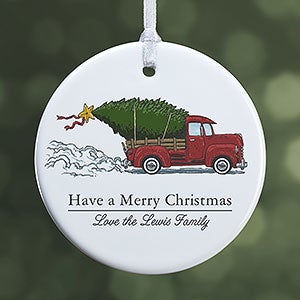 Classic Christmas Vintage Truck Ornament- 2.85 Glossy - 1 Sided - 19826-1