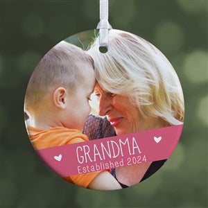 Grandparents Established Personalized Photo Ornament- 2.85 Glossy - 1 Sided - 19831-1