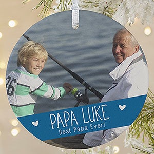 Grandparents Established Personalized Photo Ornament- 3.75 Matte - 1 Sided - 19831-1L