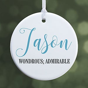 Name Meaning Small 1 Sided Ornament - 19877-1