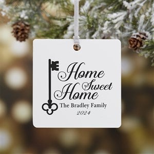 Home Sweet Home Personalized Square Ornament Metal - 1 Sided - 19878-1M