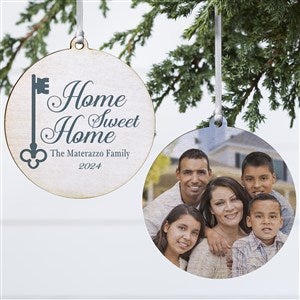 Home Sweet Home Personalized Wood Photo Ornament - 19878-2W
