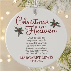 Christmas In Heaven Large 1 Sided Memorial Ornament - 19879-1L
