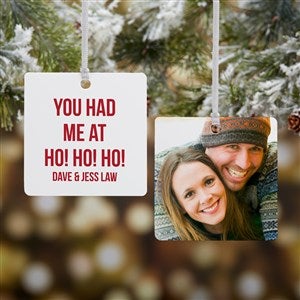 Christmas Expressions Personalized Square Photo Ornament- 2.75 Metal - 2 Sided - 19880-2M
