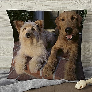 Pet Photo Memories Personalized 18 Velvet Throw Pillow - 19893-LV