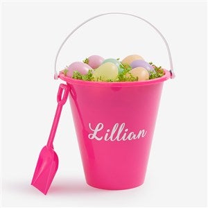 Personalized Easter Bucket Pink Sand Pail  Shovel - 19974