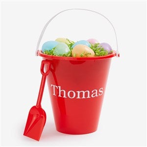 Personalized Easter Bucket Red Sand Pail  Shovel - 19974-R