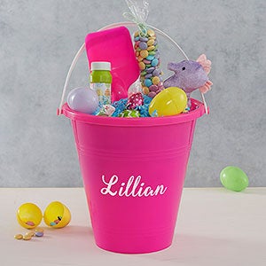 Personalized Easter Bucket Pink Sand Pail & Shovel - 19974