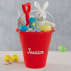 Personalized Easter Bucket Red Sand Pail & Shovel - 19974-R