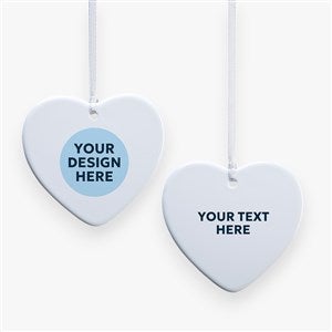 Personalized Logo Double Sided Heart Ornament - 19978